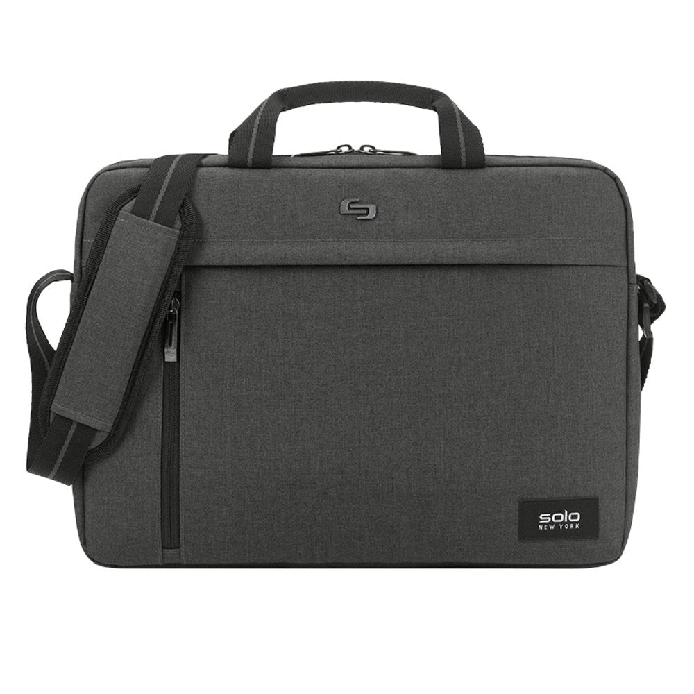 Solo New York Rivington Slim Briefcase With 15.6in Laptop Pocket, Gray