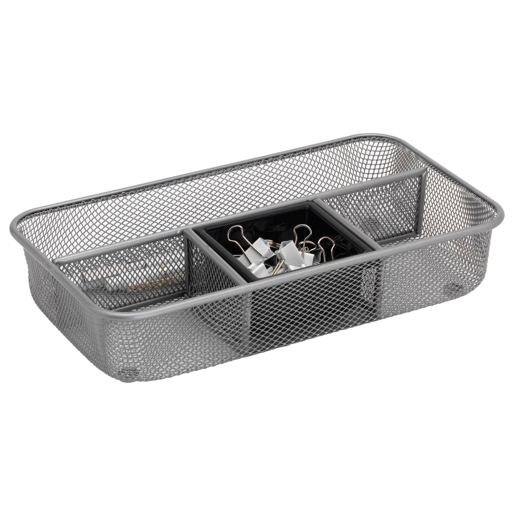 Office Depot Brand Mesh Drawer Organizer, Silver