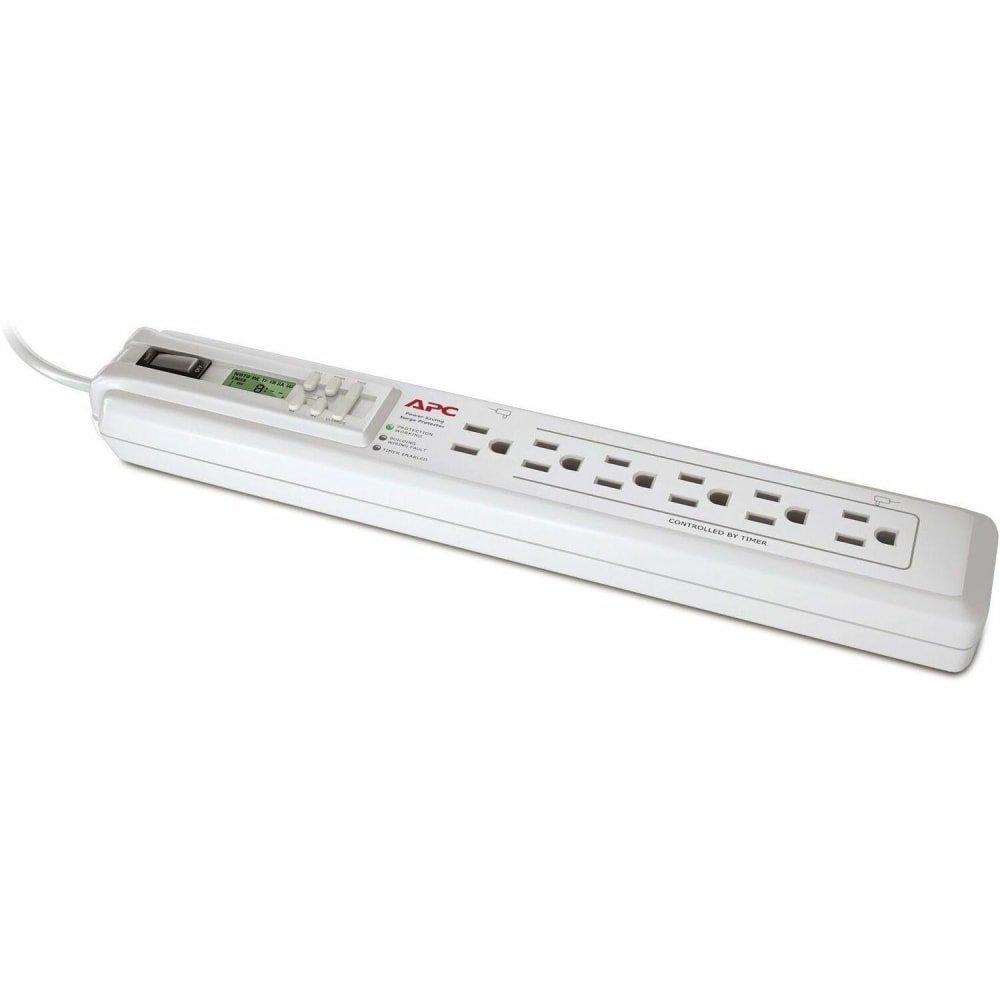 APC SurgeArrest Essential 6-Outlet Surge Strip, 3ft Cord, White, P6GC