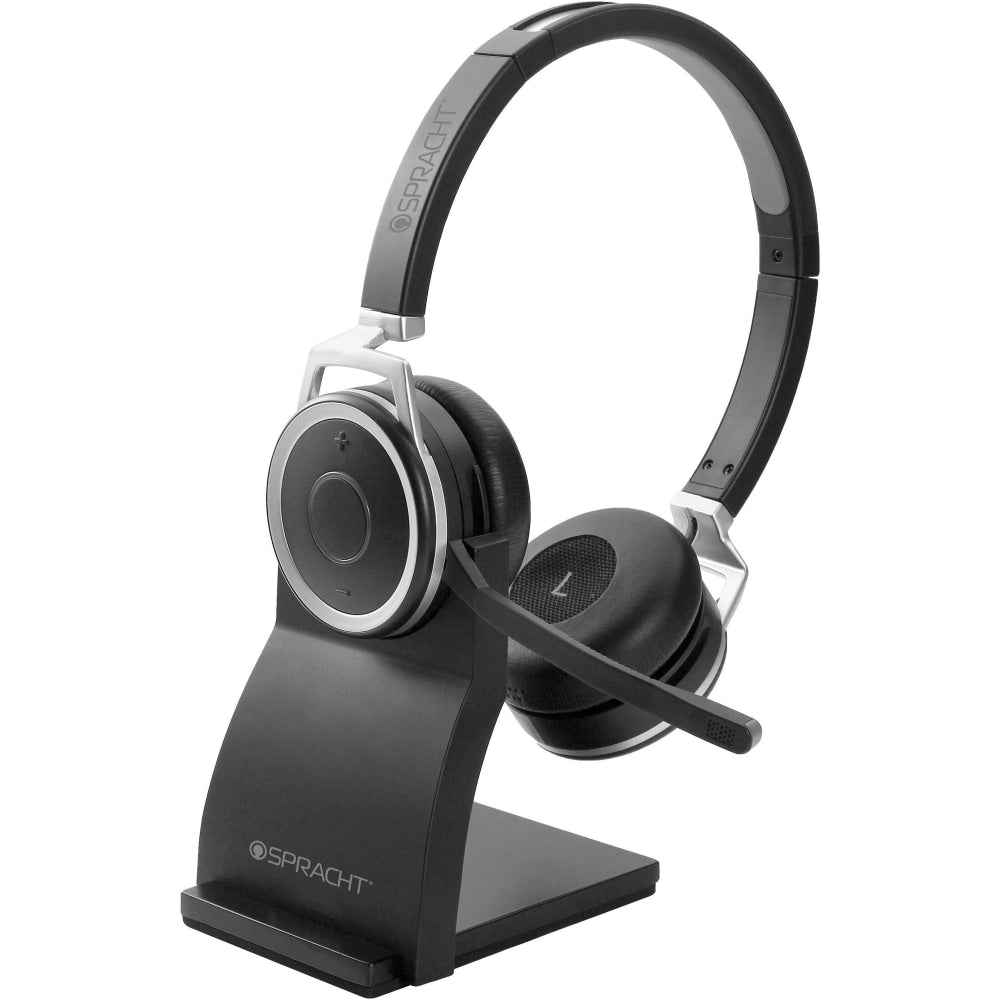 SprachtZUMBT Prestige Wireless Bluetooth Over-the-Head Binaural Headset, Black
