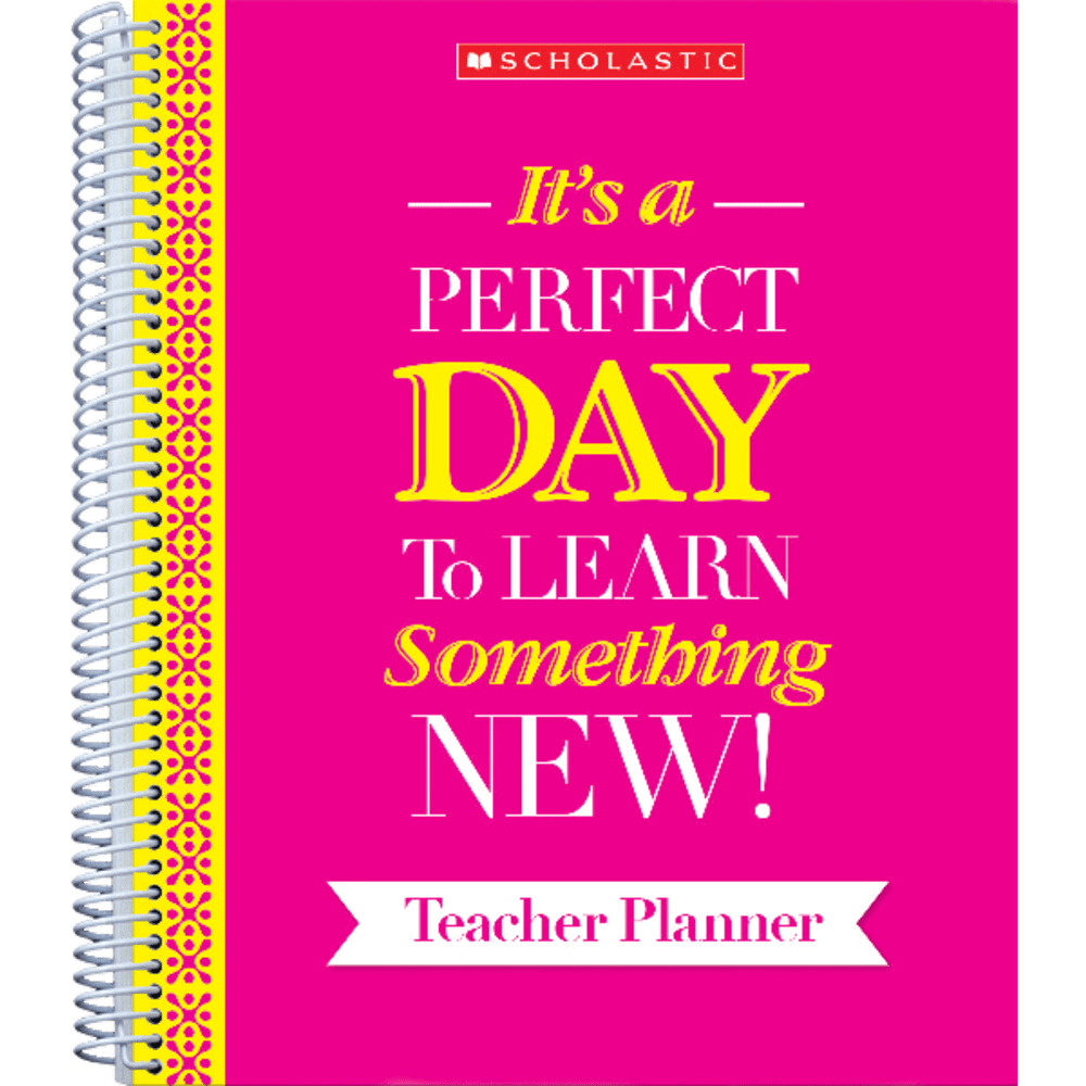 Scholastic Teacher Inspiration Weekly/Monthly Planner, 9in x 11in, Pink, July to June