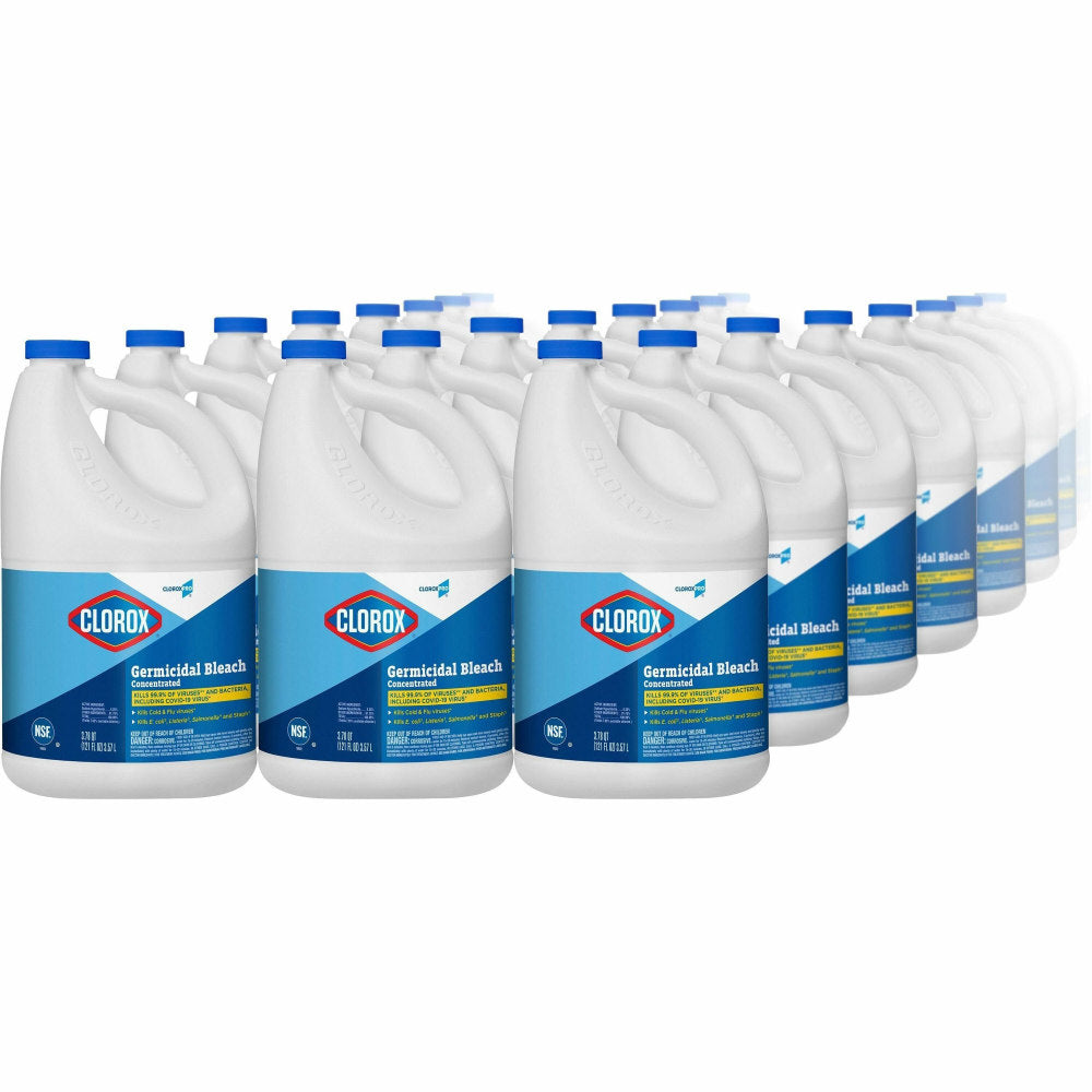 CloroxPro Germicidal Bleach - Concentrate Liquid - 121 fl oz (3.8 quart) - 168 / Pallet - Clear