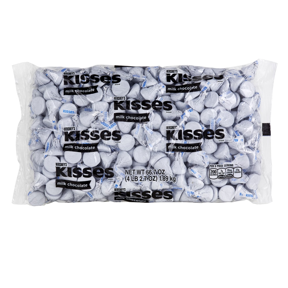 Hersheys KISSES Milk Chocolates, White, 66.7 Oz Bag