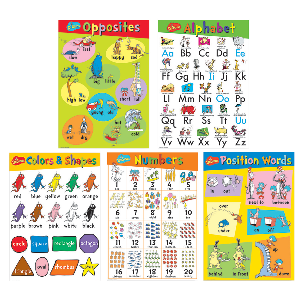 Eureka Dr. Seuss Beginning Concepts Bulletin Board Set, Multicolor, Pre-K - Grade 2