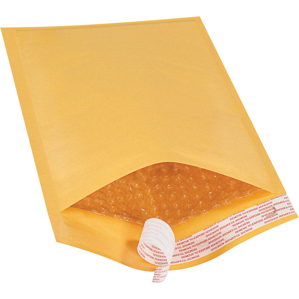Partners Brand Kraft EZ Open Tear-Tab Bubble Mailers, #1, 7 1/4in x 12in, Pack Of 100