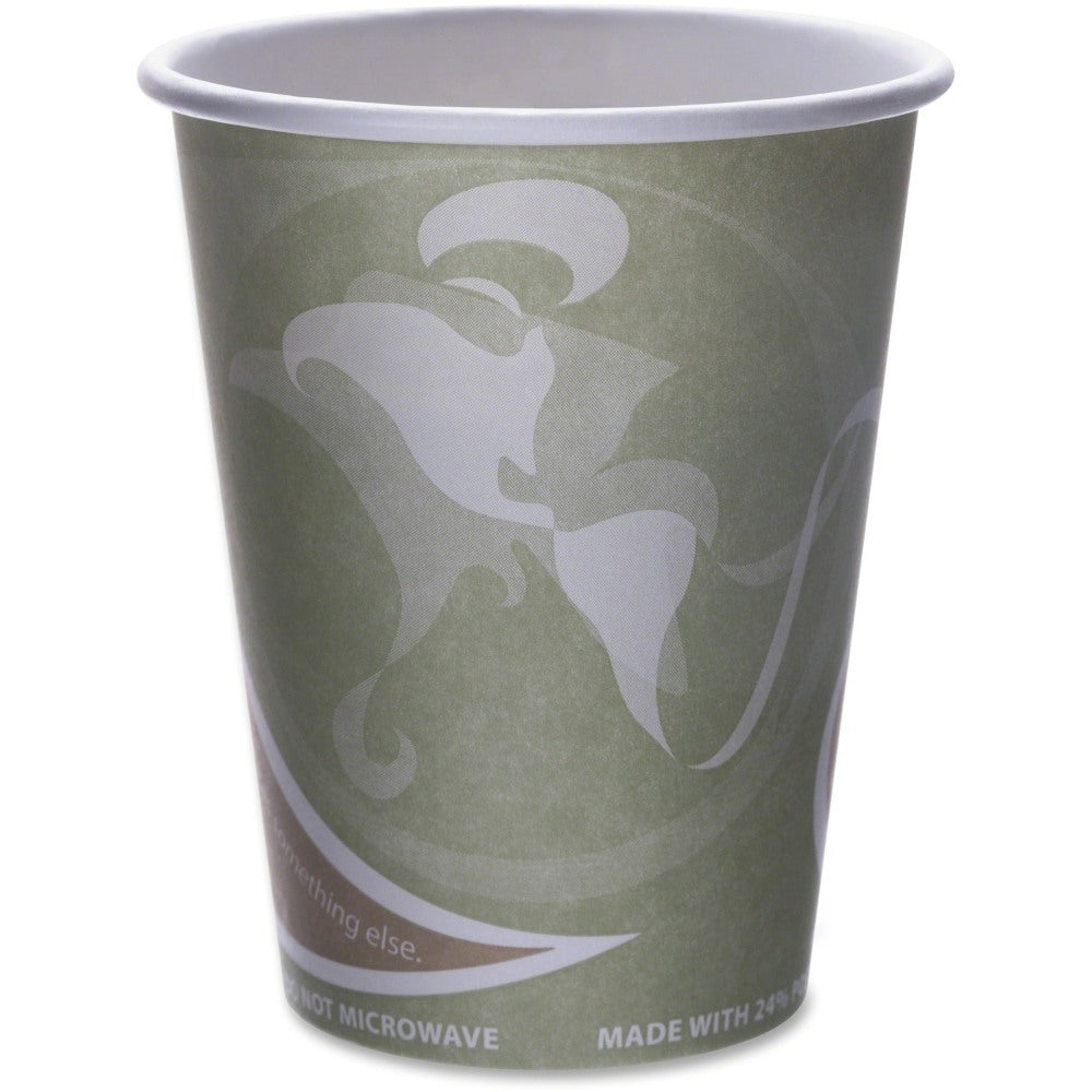 Eco-Products Evolution World PCF Hot Cups, 12 Oz, Sea Green, Pack Of 1,000