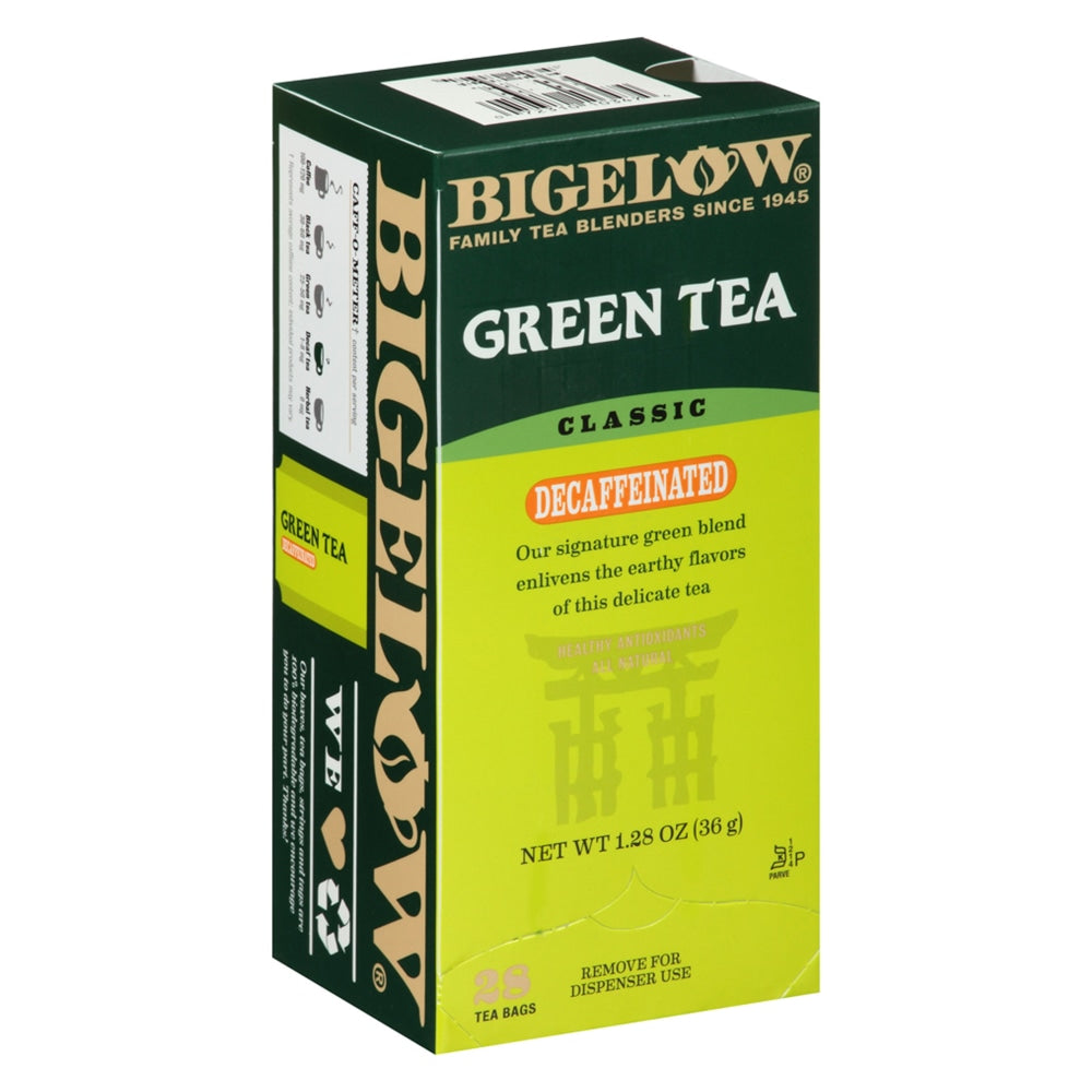 Bigelow Decaffeinated Green Tea Bags, Box Of 28