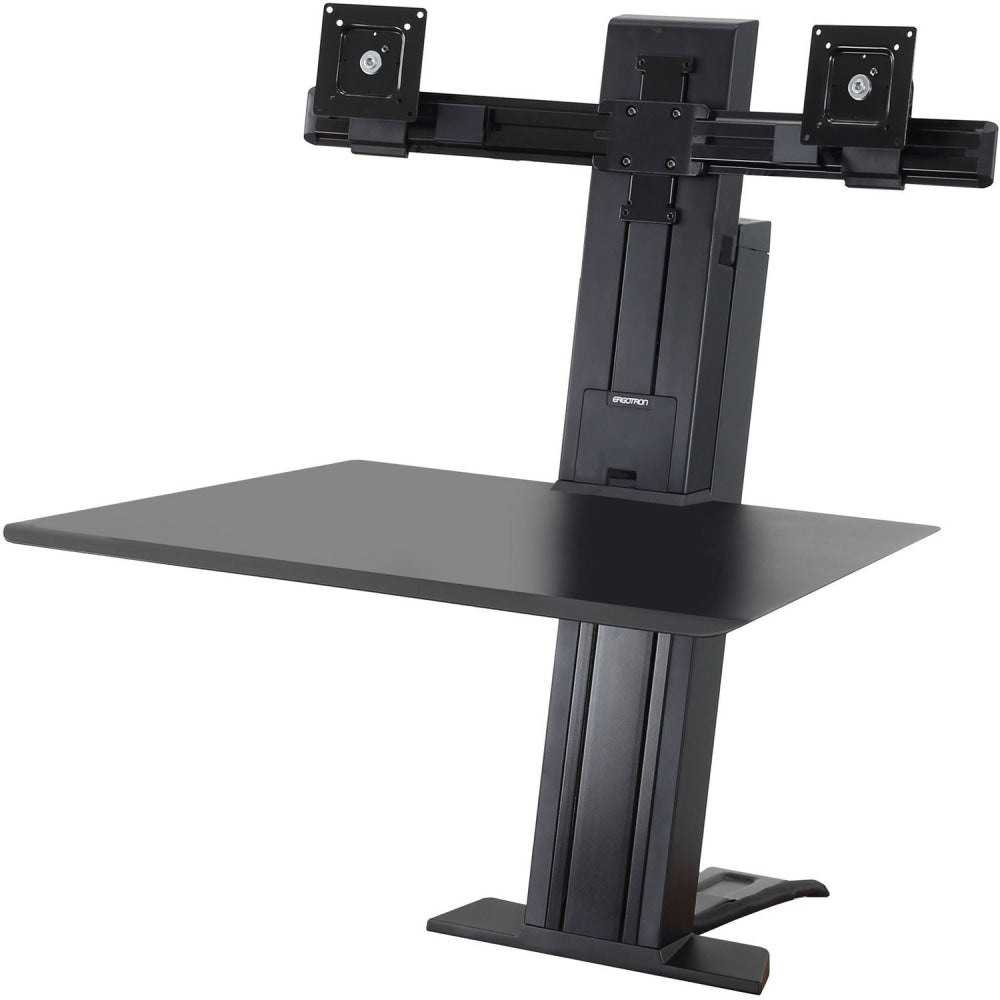 Ergotron WorkFit Desk Mount for Monitor, Keyboard - Black - 2 Display(s) Supported - 24in Screen Support - 25 lb Load Capacity - 100 x 100, 75 x 75