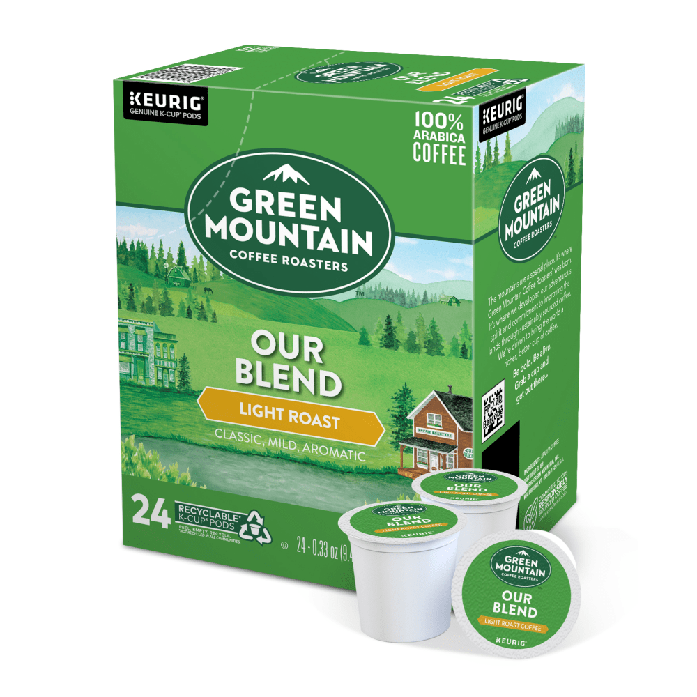 Green Mountain Coffee Single-Serve Coffee K-Cup Pods, Our Blend, Carton Of 24