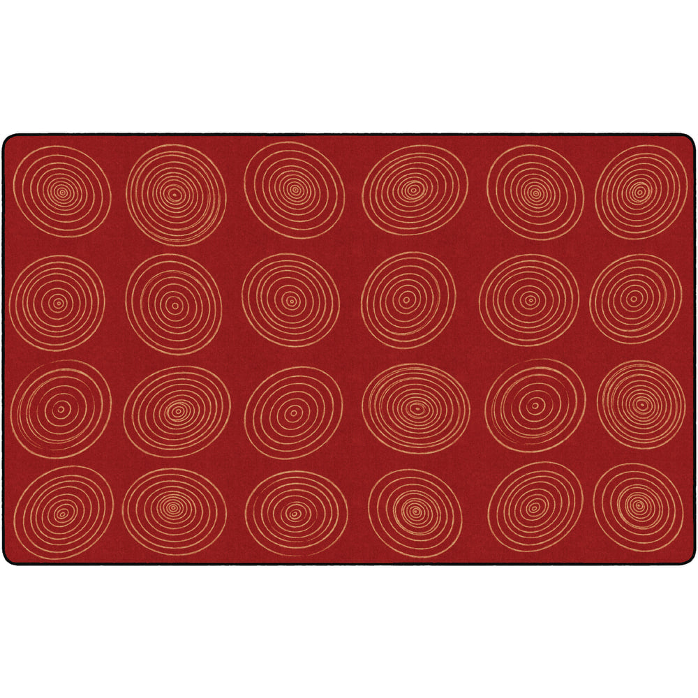 Flagship Carpets Circles Rug, Rectangle, 7ft 6in x 12ft, Brick