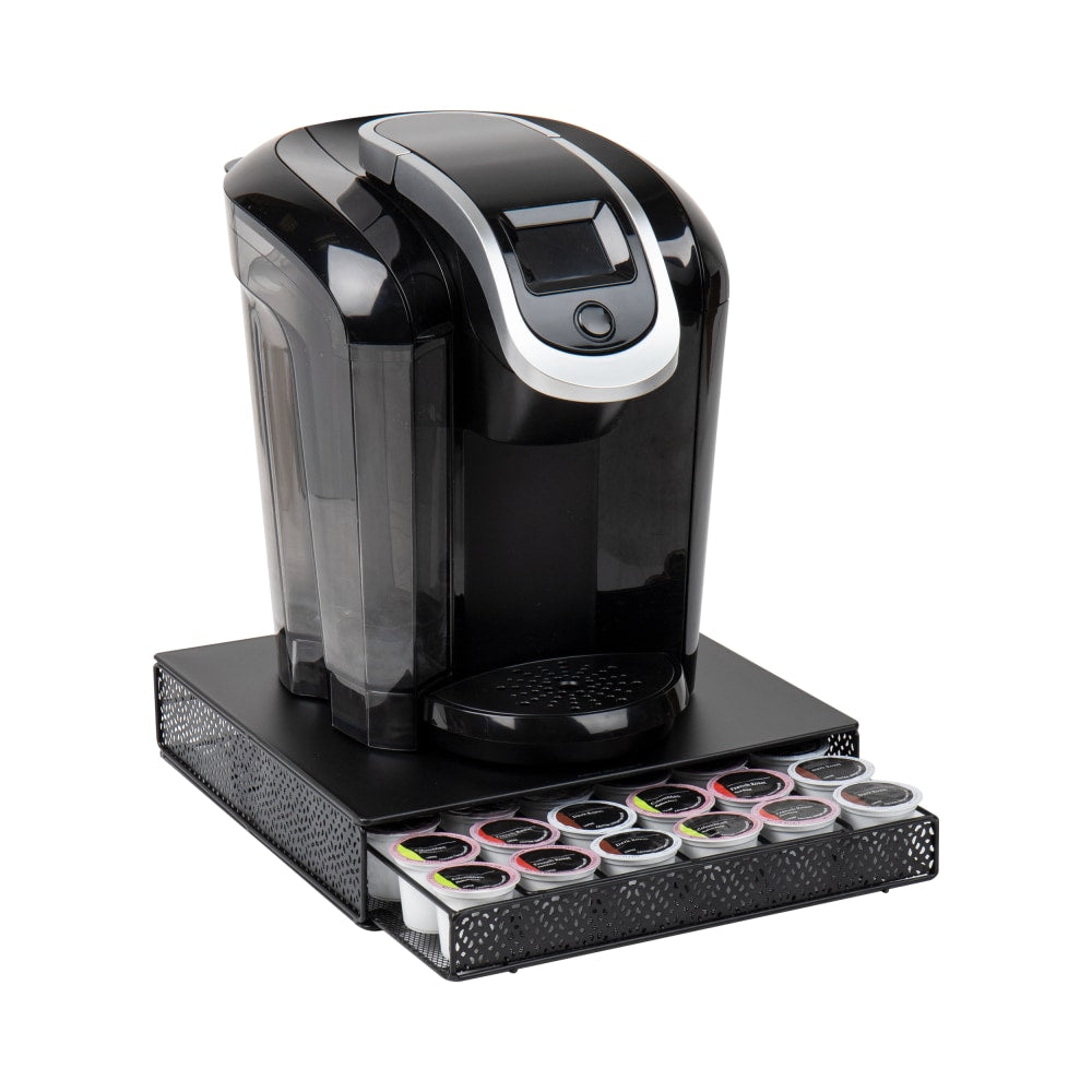 Mind Reader Network Collection Single Serve Coffee Pod Drawer, 2-1/2inH x 12-1/4inW x 9-1/2inL, Black