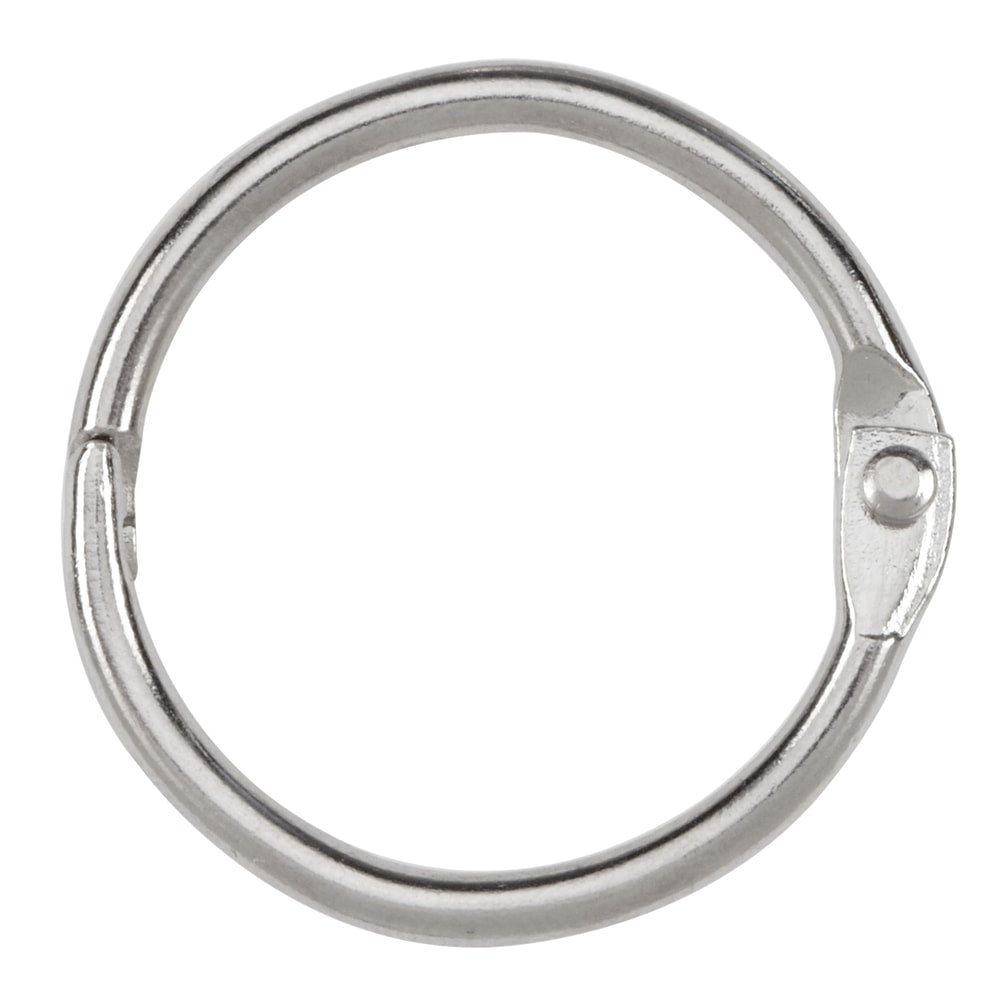 ACCO Loose-Leaf Rings, 1in Diameter, Silver, Box Of 100