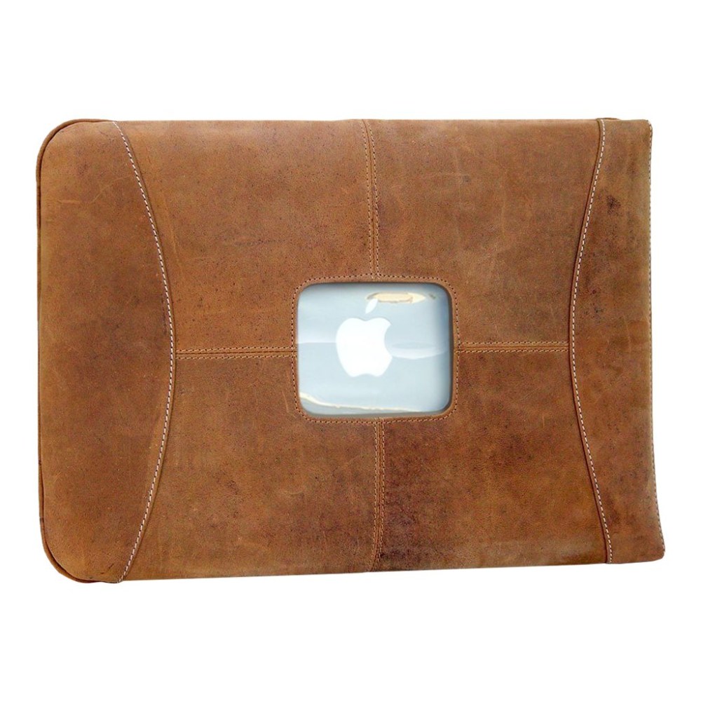 MacCase Premium Leather Sleeve - Notebook sleeve - 13in - vintage - for Apple MacBook (13.3 in); MacBook Air (13.3 in); MacBook Pro (13.3 in)