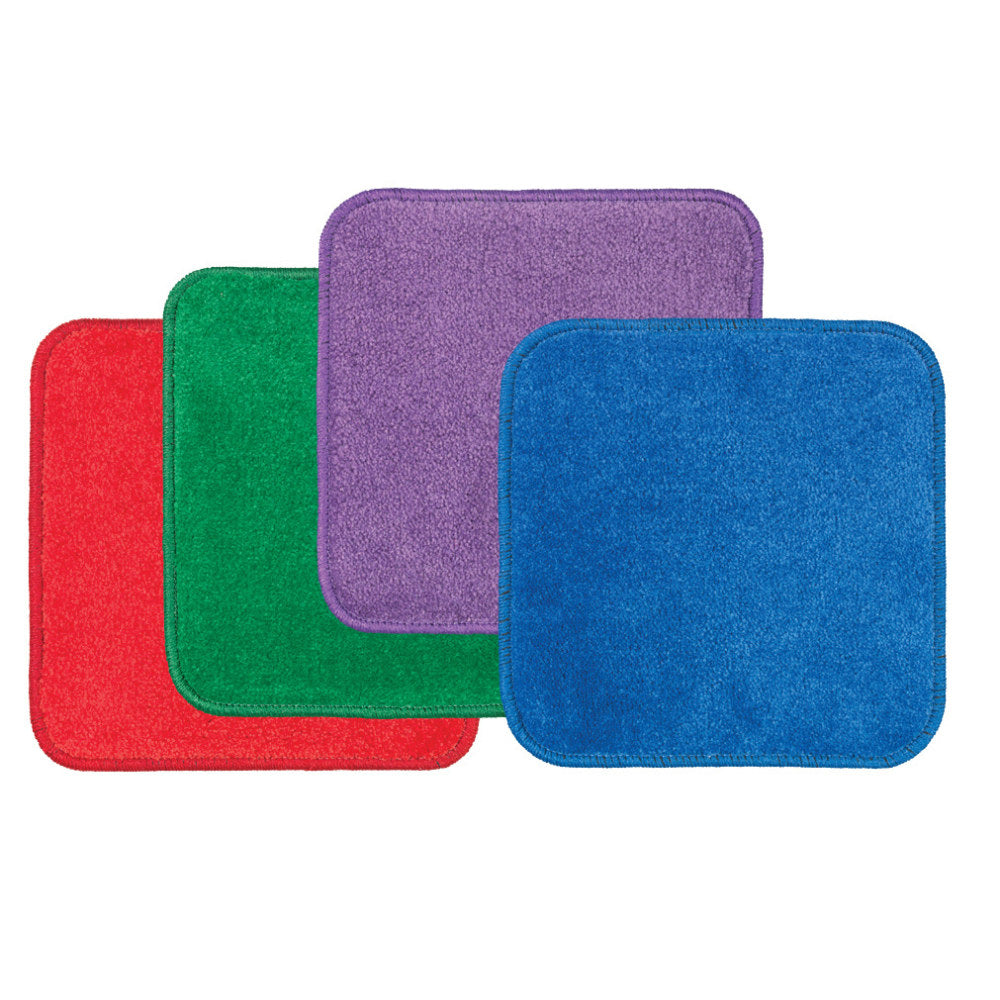 Flagship Carpets Jumbo Seating Squares, 16in x 16in, Multicolor, Set Of 24