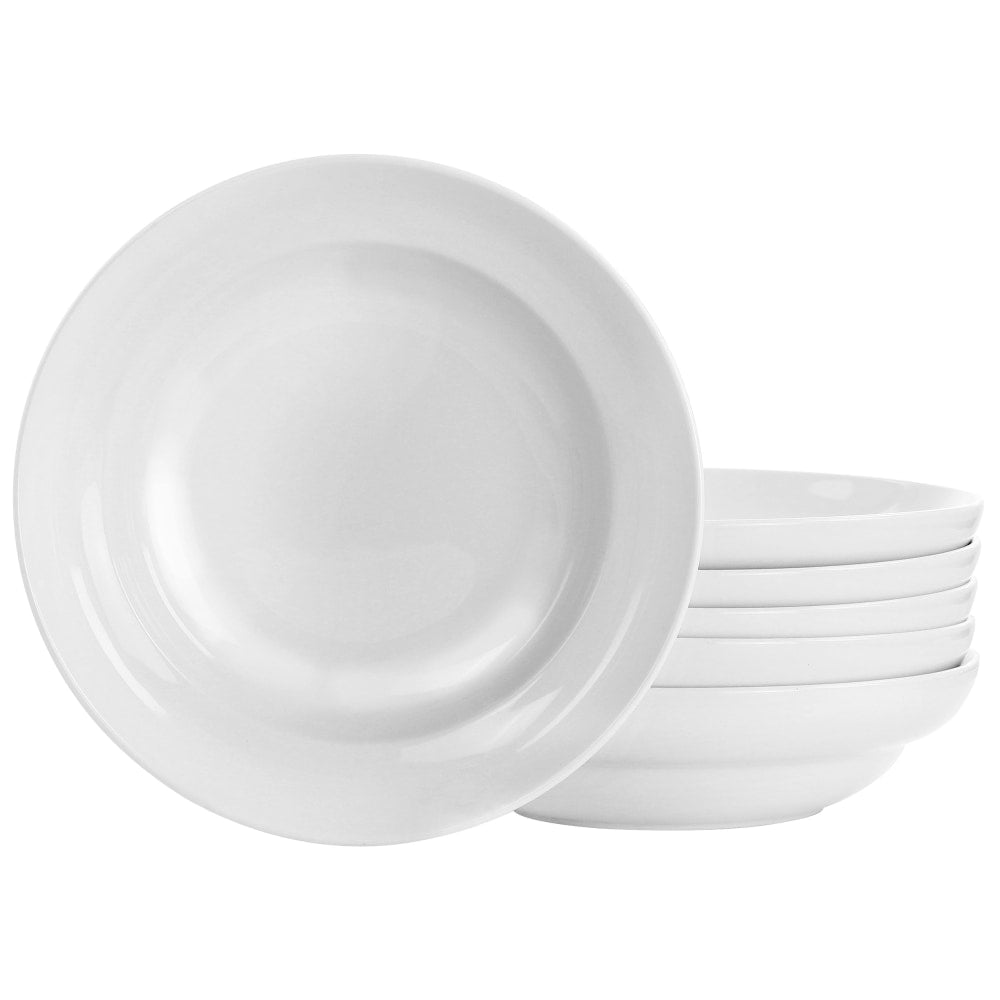 Martha Stewart 6-Piece Pasta Bowl Set, 9in, White