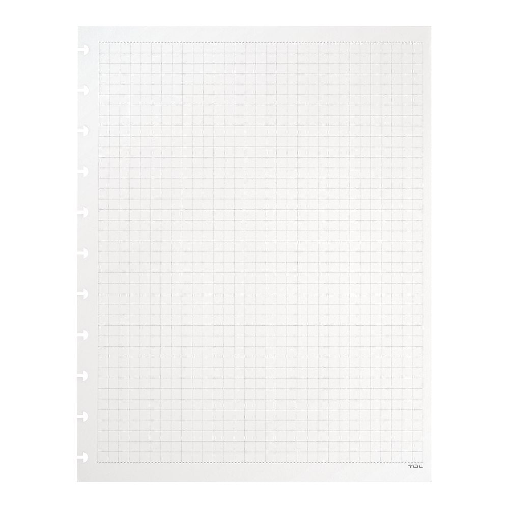 TUL Discbound Notebook Refill Pages, Letter Size, Graph Ruled, 50 Sheets, White