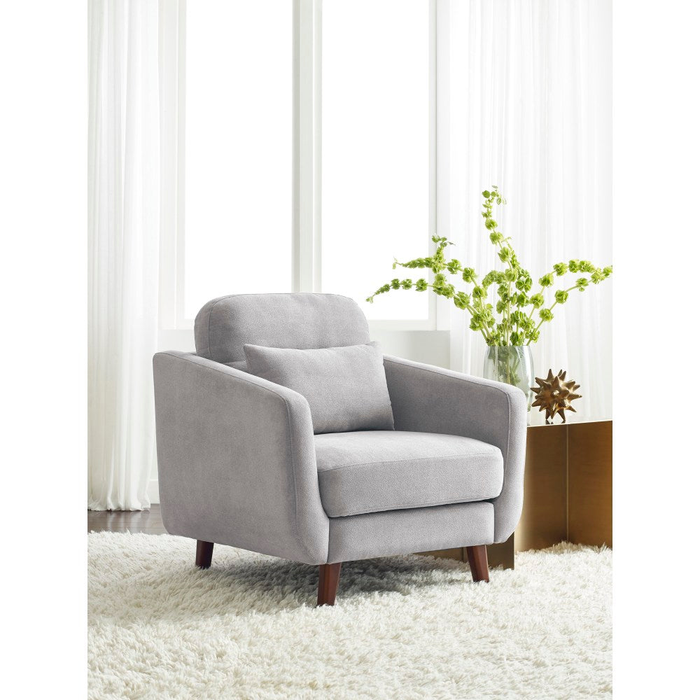 Serta Sierra Collection Arm Chair, Smoke Gray/Chestnut