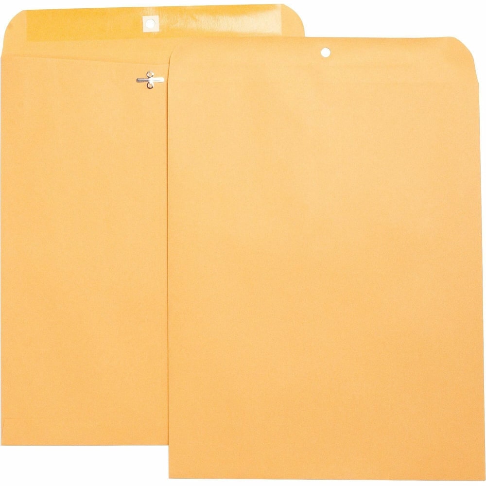 Business Source Heavy-duty Clasp Envelopes - Clasp - #105 - 11 1/2in Width x 14 1/2in Length - 28 lb - Clasp - Kraft - 100 / Box - Brown Kraft