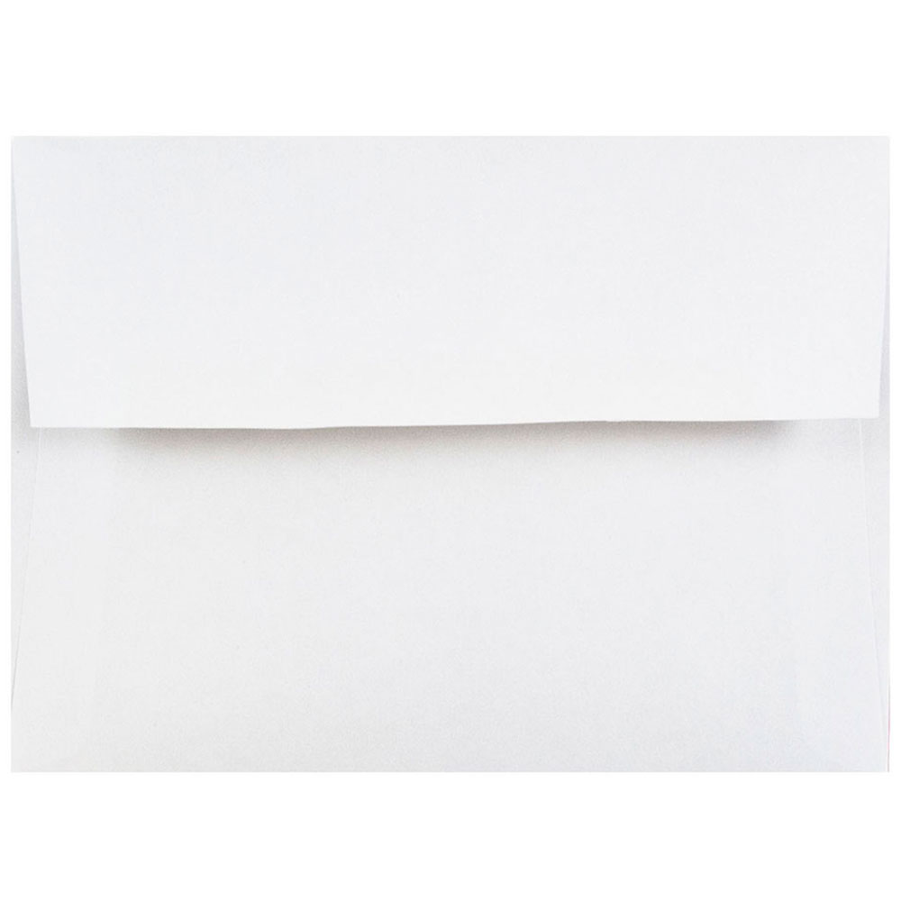 JAM Paper Booklet Envelopes, A2, Gummed Seal, White, Pack Of 100 Envelopes
