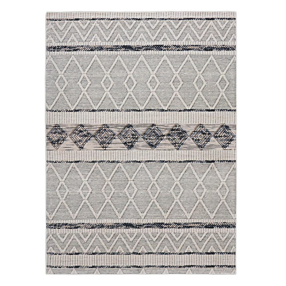 Linon Aria Area Rug, 8ft x 10ft, Finch Cream/Gray