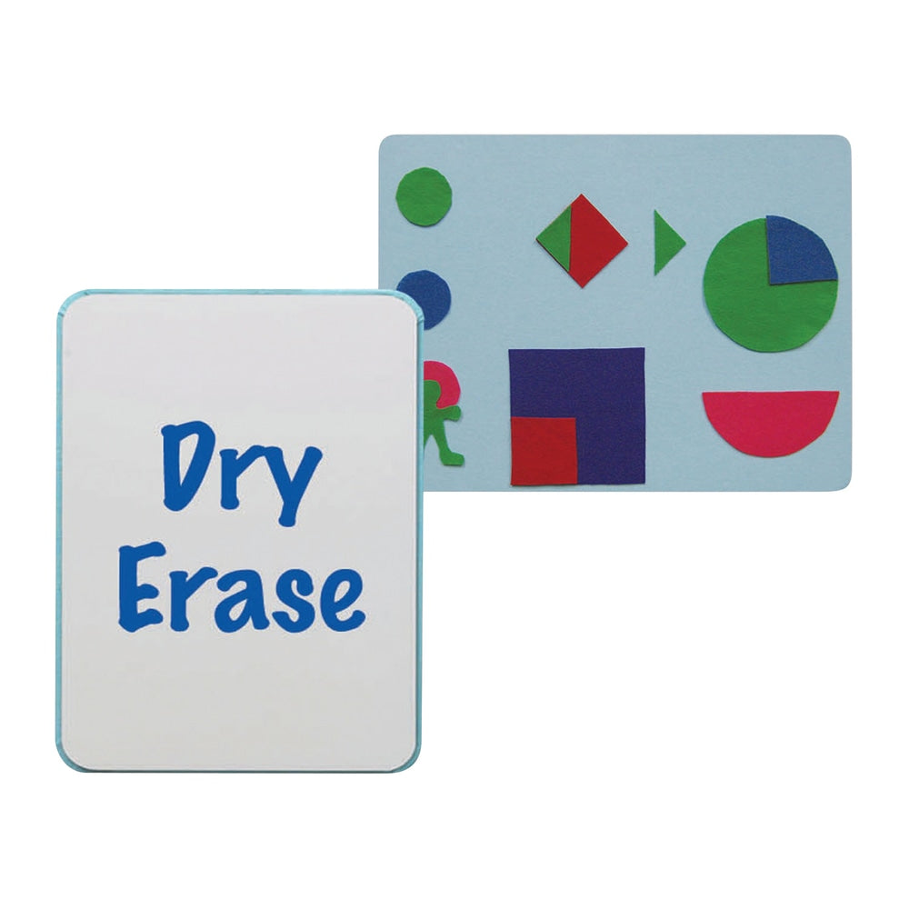 Flipside Combination Flannel/Non-Magnetic Dry-Erase Whiteboard Bulletin Board, 24in x 36in, Blue/White