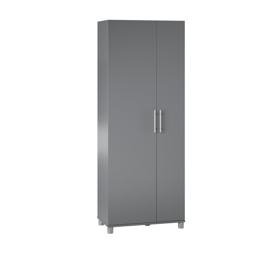 Ameriwood Home Camberly Tall Asymmetrical Cabinet, 74-5/16inH x 28-5/8inW x 15-7/16inD, Gray