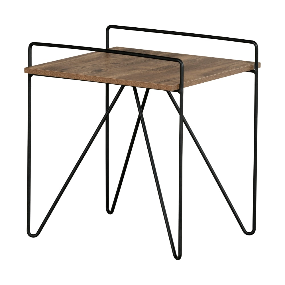 South Shore Slendel End Table, 21-3/4inH x 20inW x 17-1/2inD, Brown Oak