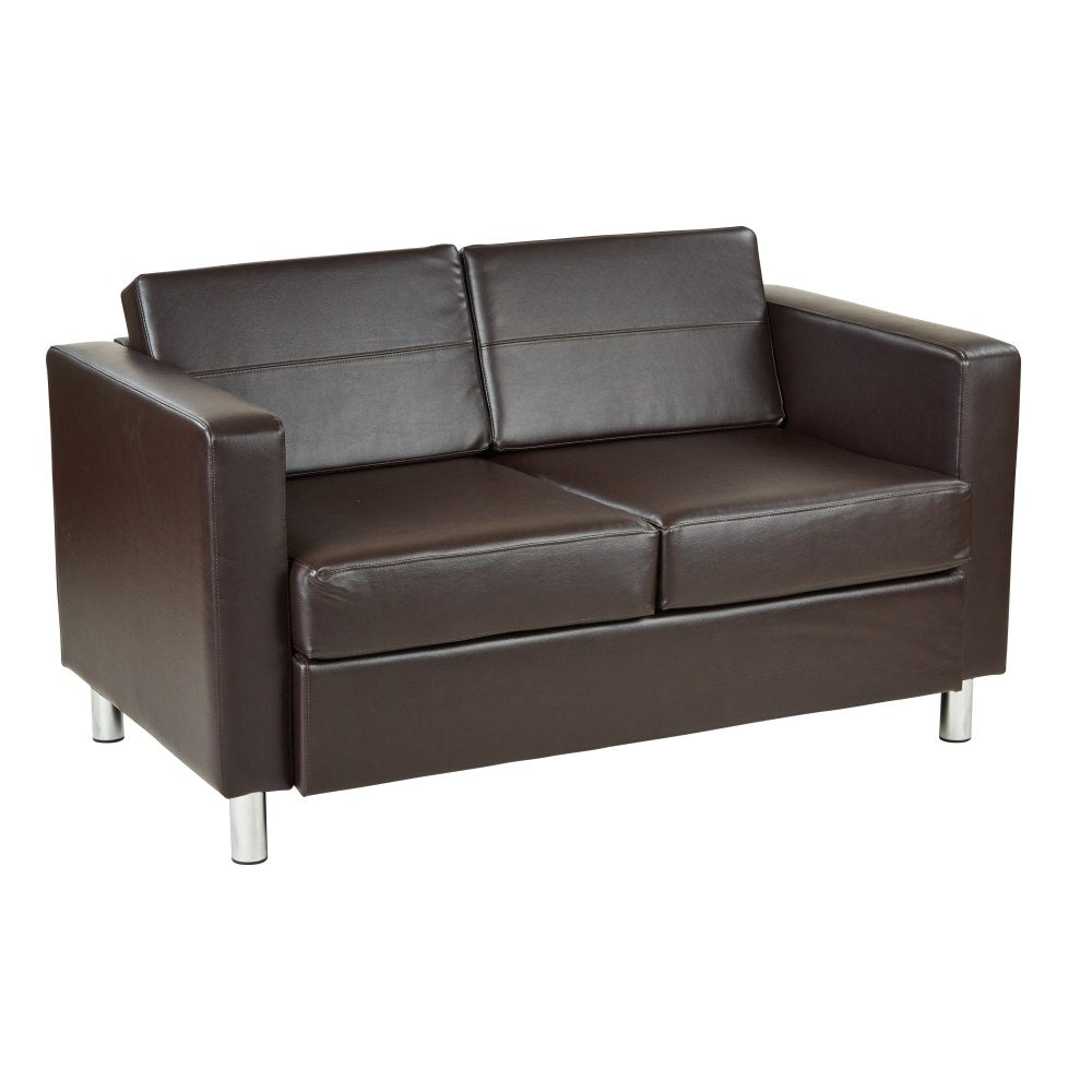 Ave Six Pacific Loveseat, Espresso/Chrome