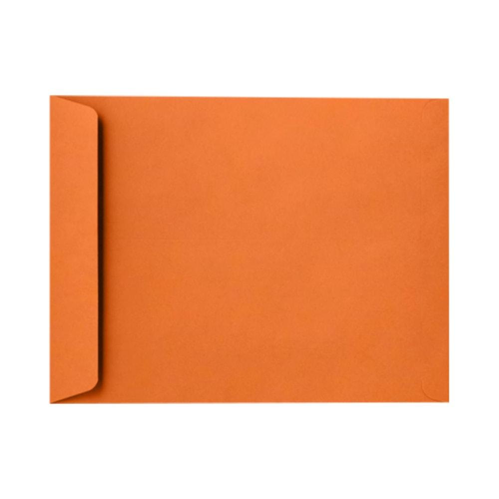 LUX Open-End 10in x 13in Envelopes, Peel & Press Closure, Mandarin Orange, Pack Of 500