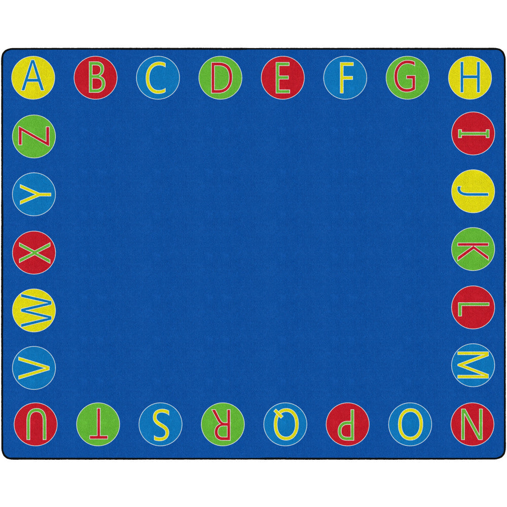 Flagship Carpets Alphabet Circles Rug, 10ft 9in x 13ft 2in, Multicolor