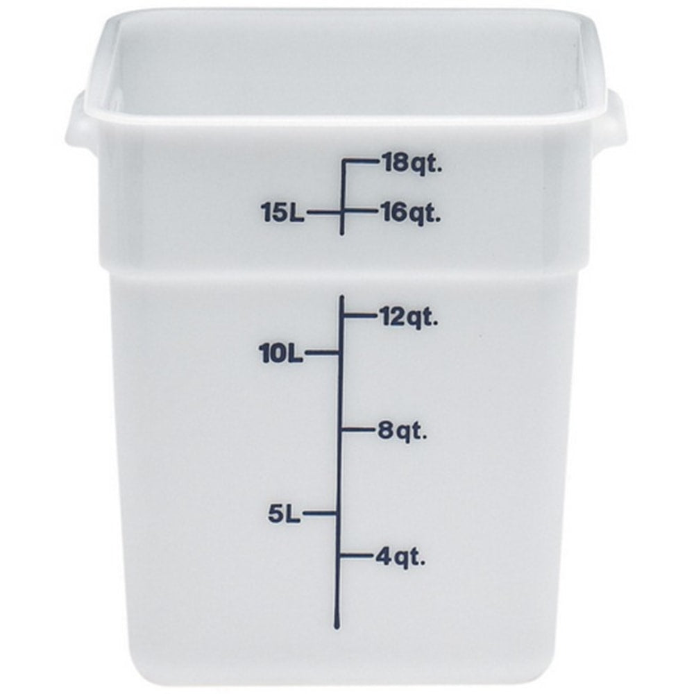 Cambro CamSquare Food Storage Container, 18 Qt, White