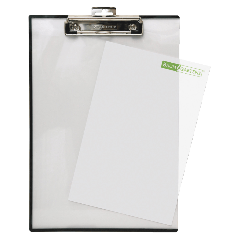 Baumgartens Double-Panel See-Thru Clipboard, 8 1/2in x 11in, Clear