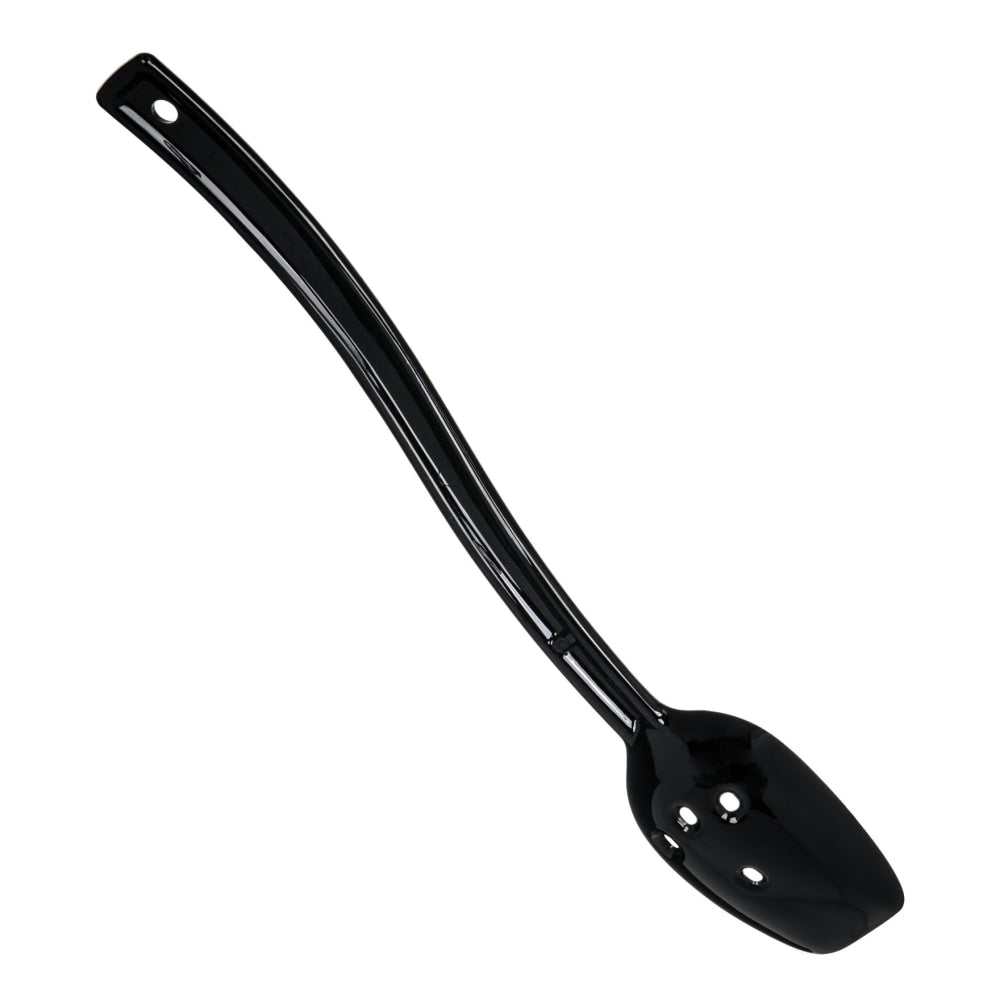 Carlisle Perforated Spoons, 0.8 Oz, 10in, Black, Pack Of 12 Spoons