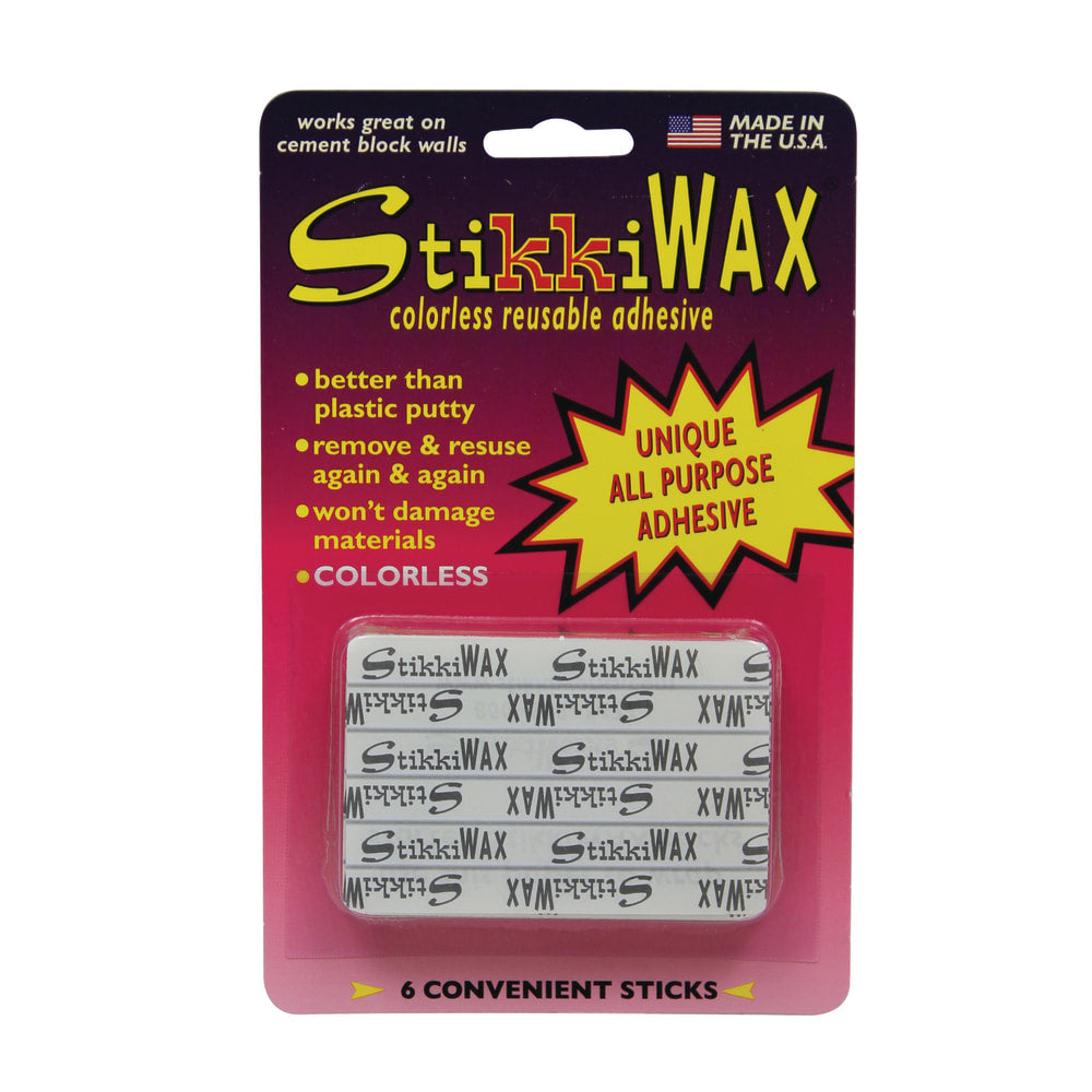 StikkiWAX Adhesive, 7.69 Oz, 6 Sticks Per Pack, Set Of 6 Packs
