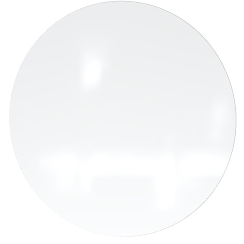 Ghent Coda Low-Profile Circular Magnetic Dry-Erase Glassboard, 24in, White