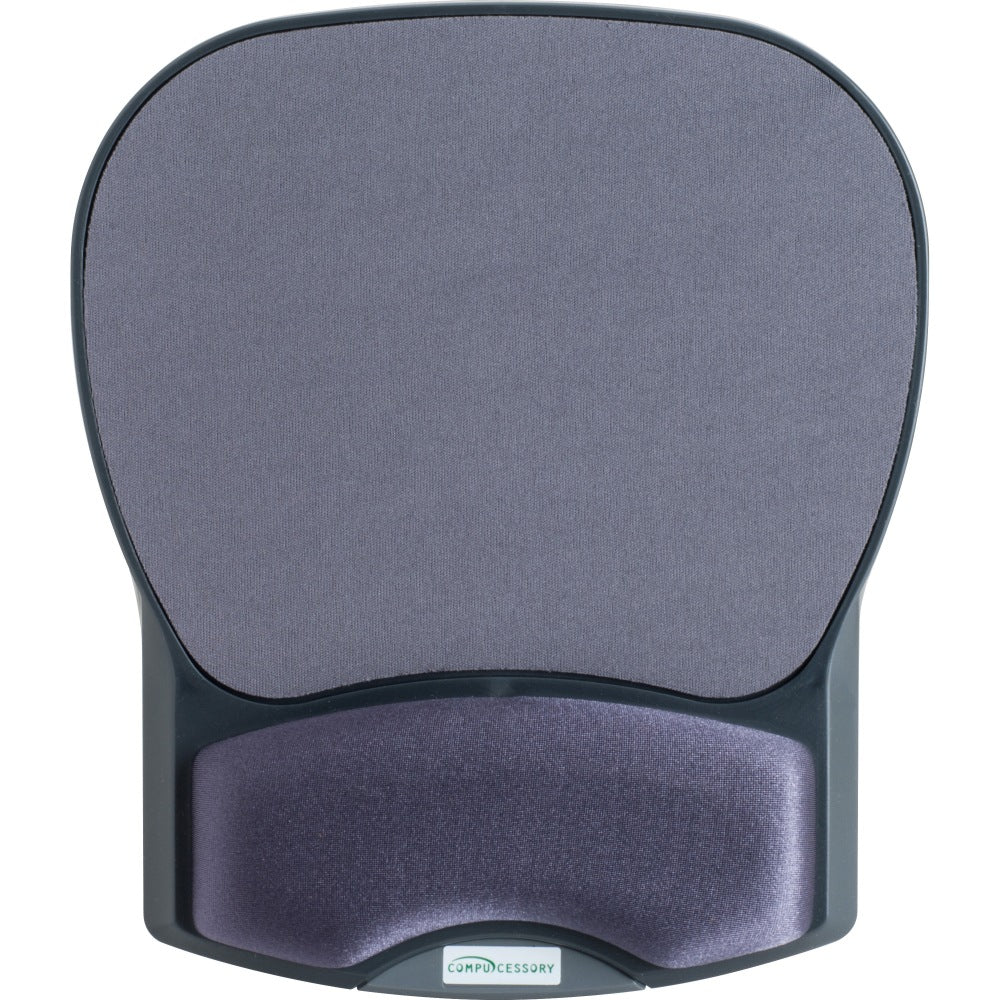 Compucessory Gel Wrist Rest with Mouse Pads - 8.70in x 10.20in x 1.20in Dimension - Charcoal - Gel, Lycra - 1 Pack