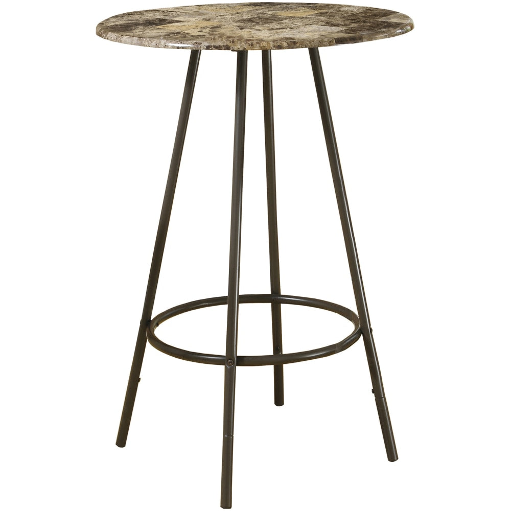 Monarch Specialties Bradley Home Bar, 42inH x 30inW x 30inD, Espresso Marble