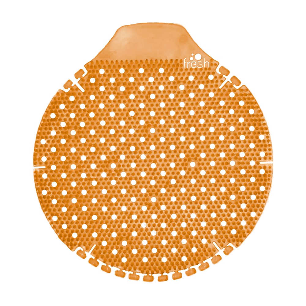 Fresh Products Tidal Wave Urinal Screens, 8in, Mango, Orange, Pack Of 36 Urinal Screens
