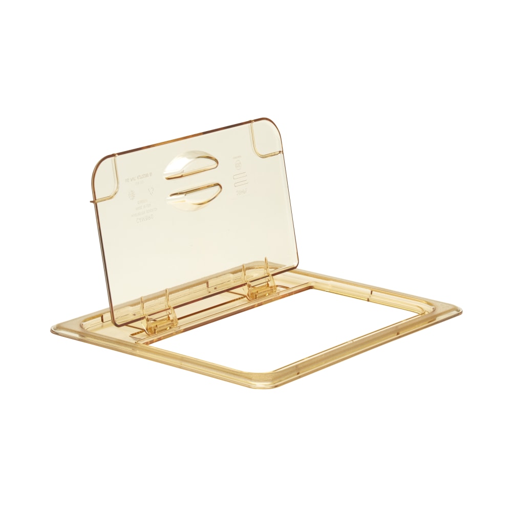 Cambro H-Pan High-Heat GN 1/2 FlipLids, Amber, Pack Of 6 Lids