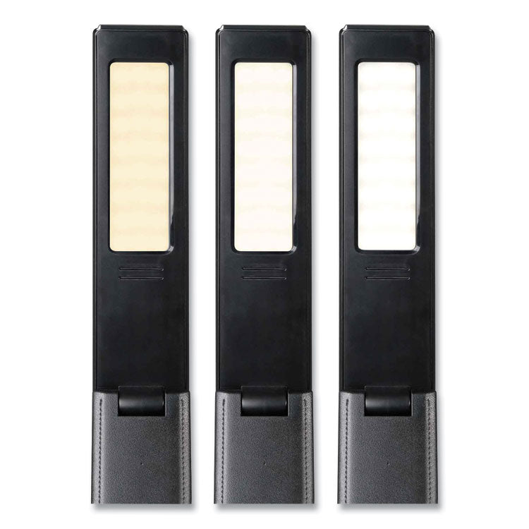 Wellness Series Rise LED Desk Lamp with Digital Display, 12" to 19" High, Black