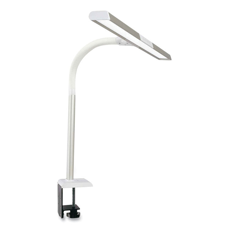 Wellness Series Perform LED Clamp Lamp with Three Color Modes, 16" to 24.75" High, White
