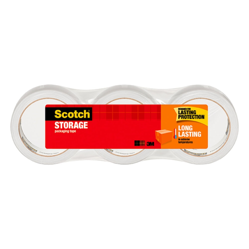 Scotch Long-Lasting Storage Packaging Tape, 1-7/8in x 54.6 Yd., Pack Of 3 Rolls