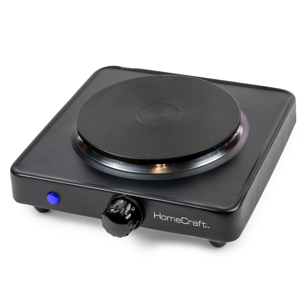 Nostalgia Electrics HomeCraft Single-Burner Hot Plate, Black