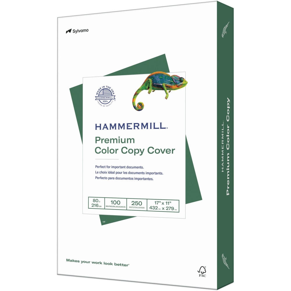 Hammermill Color Copy Digital Card Stock, Super Smooth White, Ledger (11in x 17in), 80 Lb, Pack Of 250
