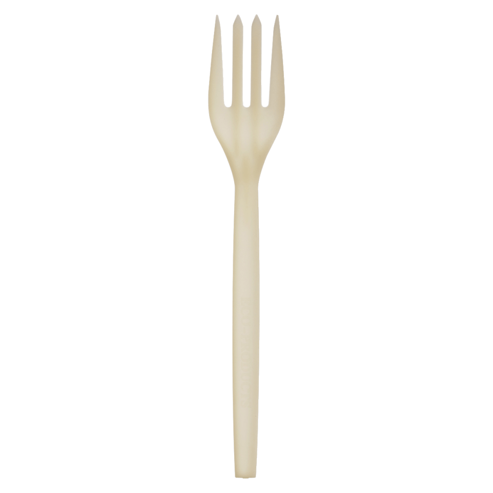 Eco-Products Plant Starch Material Cutlery, Forks, Beige, Pack Of 50