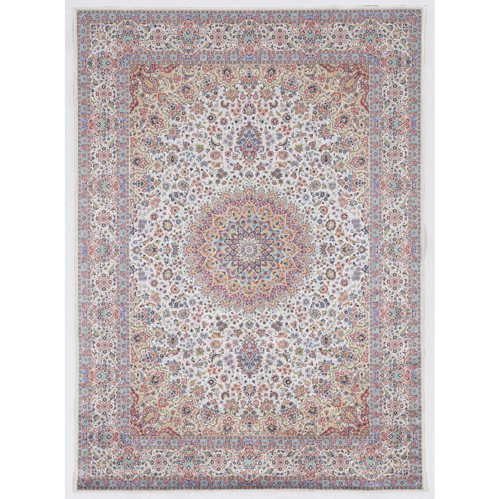 Linon Innova Area Rug, 5-29/50ft x 9-29/50ft, Rori Ivory/Blue