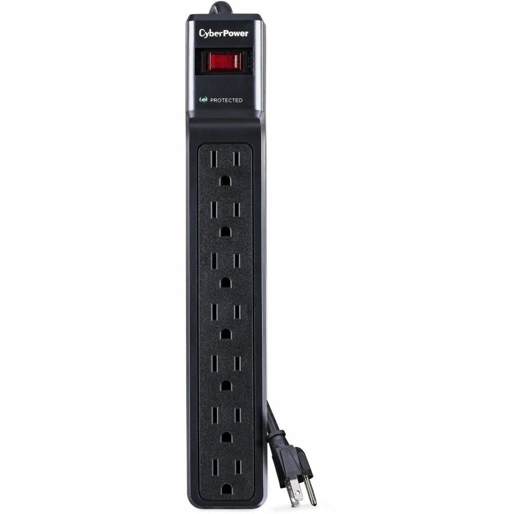 CyberPower CSB706 7-Outlet Essential Surge Protector, 6ft, Black