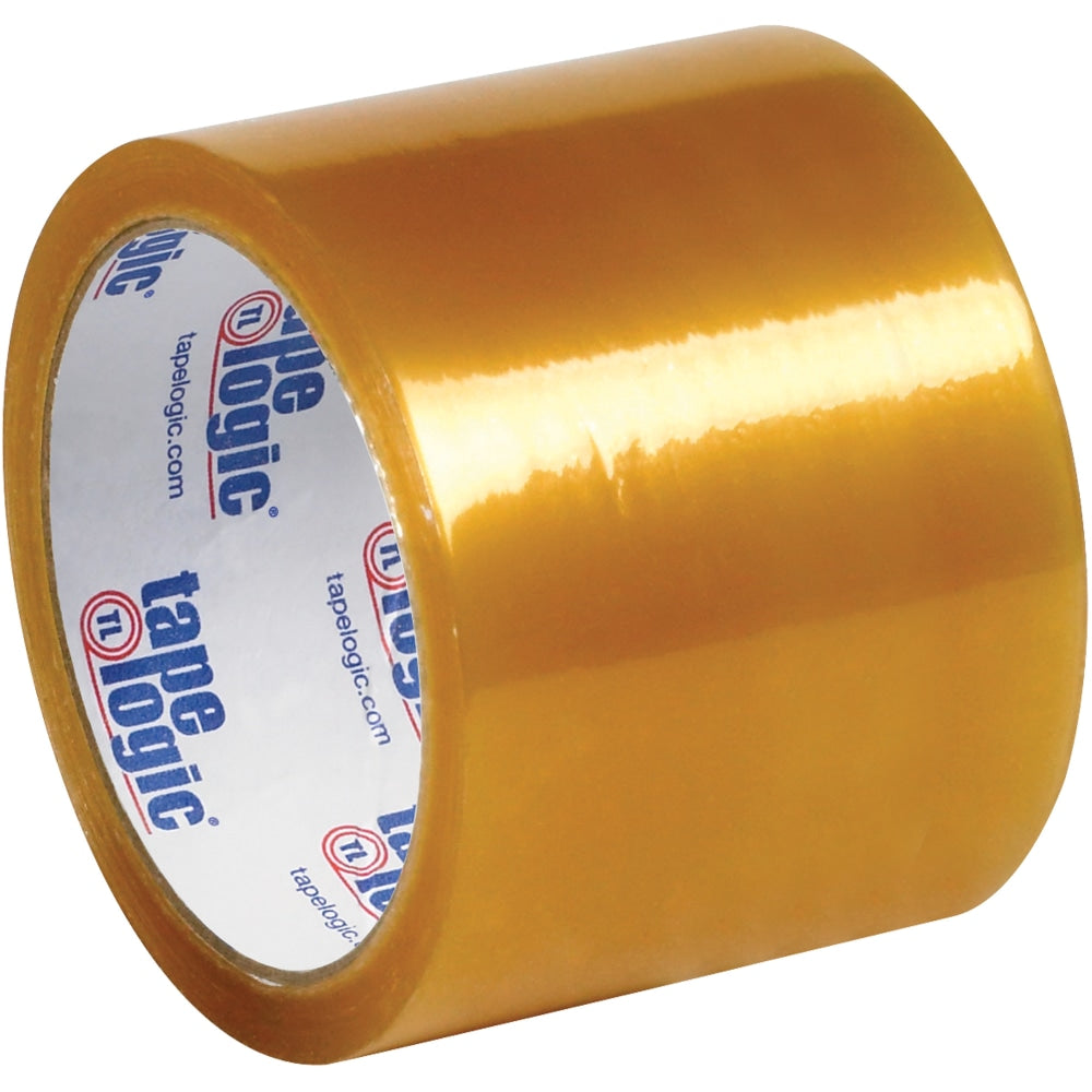 Tape Logic #53 PVC Natural Rubber Tape, 3in Core, 3in x 55 Yd., Clear, Case Of 6