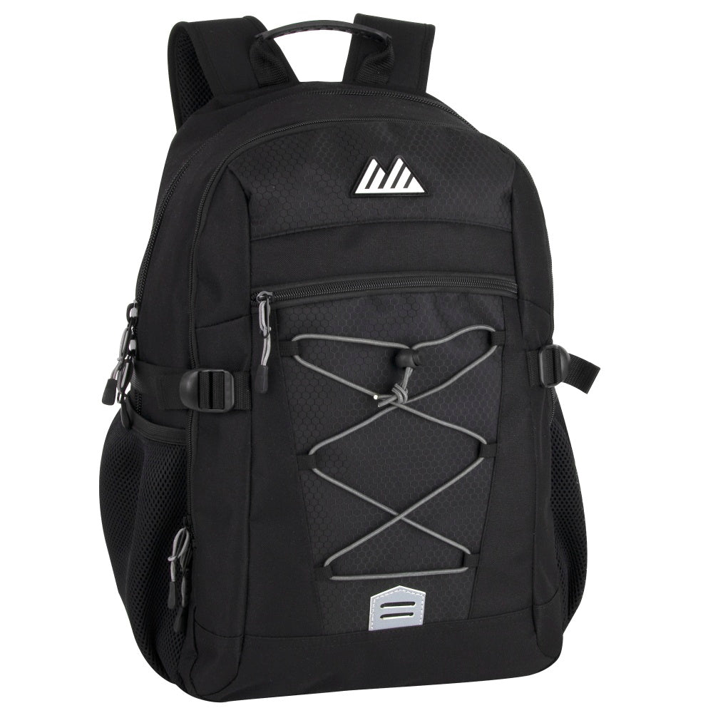Trailmaker Casepack Bungee Backpacks, Black, Pack Of 24 Backpacks