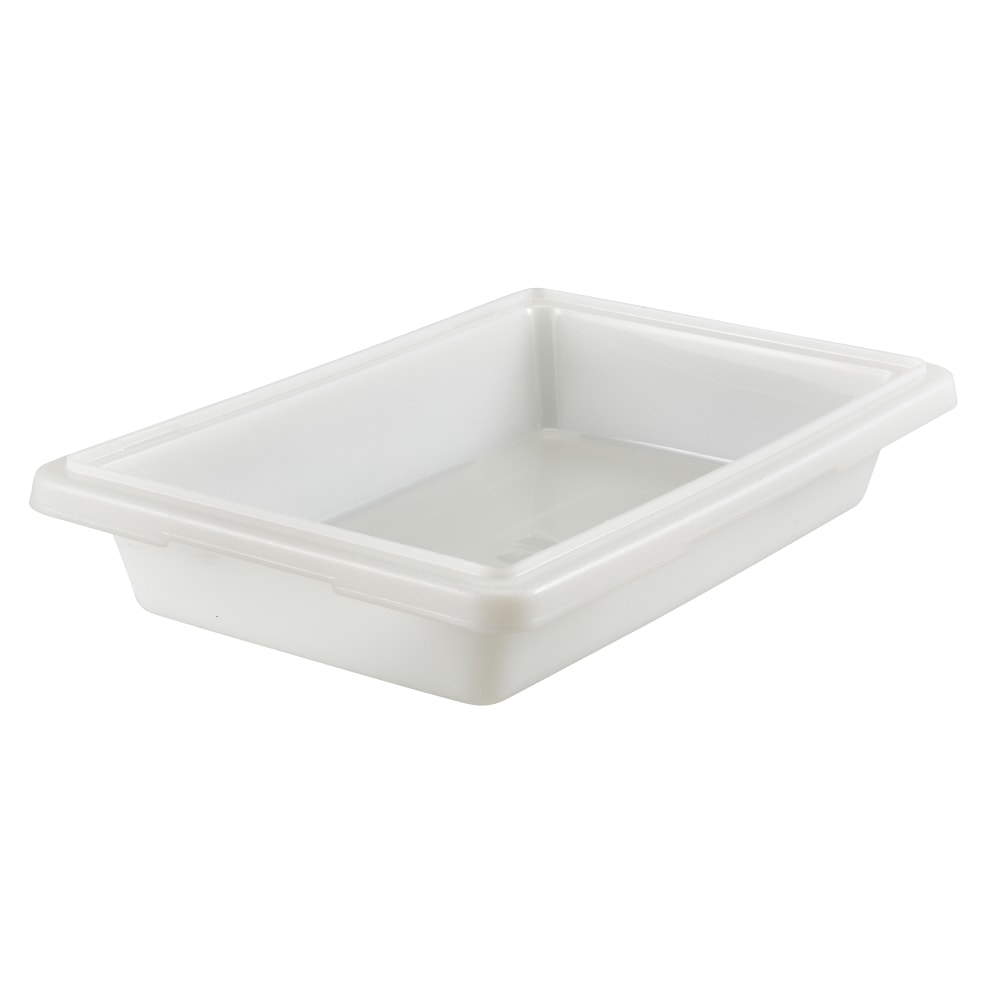 Cambro Poly Food Storage Boxes, 3-1/2inH x 12inW x 18inD, White, Case Of 6 Boxes